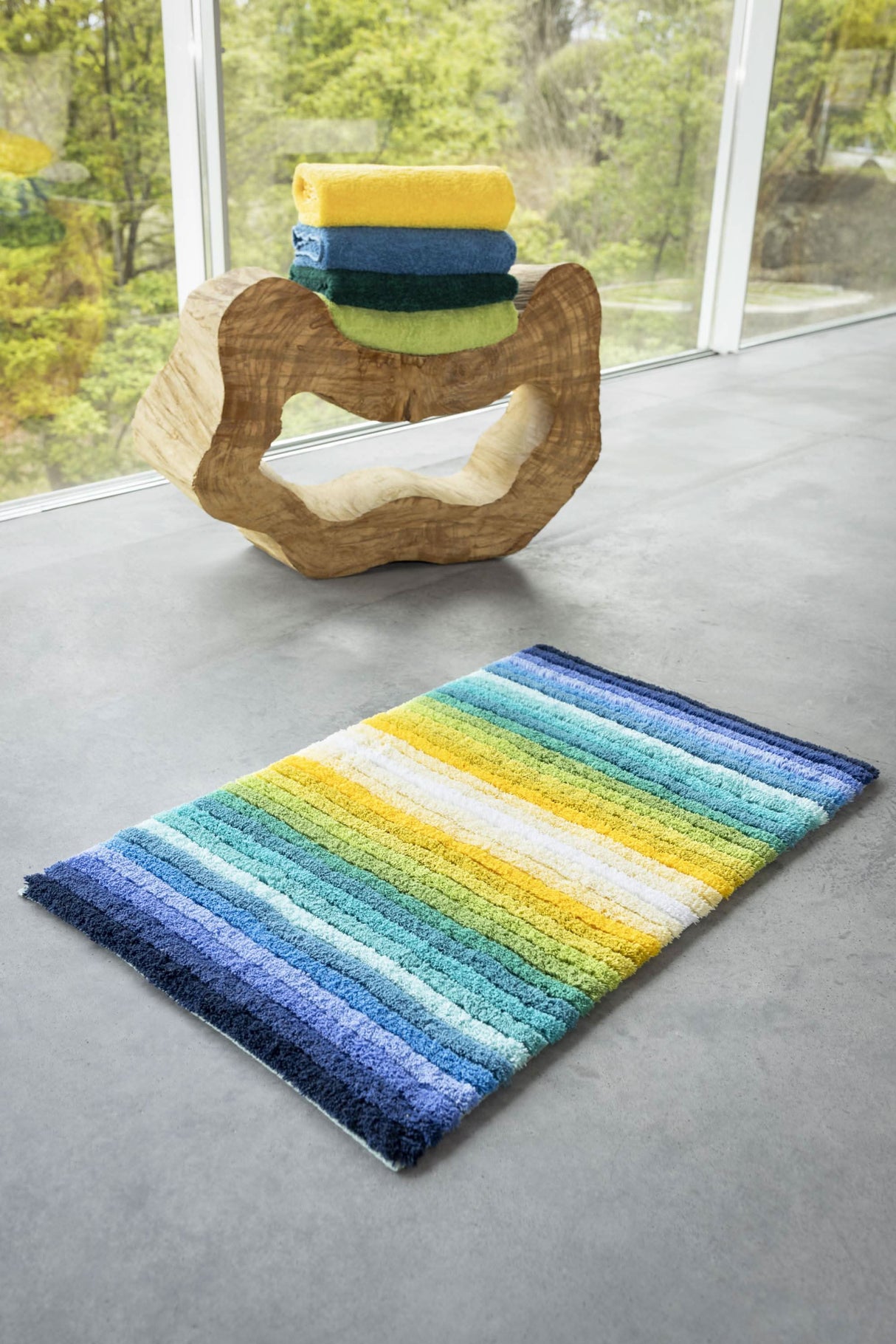 The A&H Santa Cruz Bath Rug in 302 Lagoon