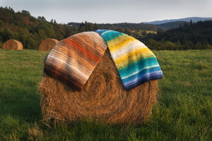 The A&H Santa Cruz Bath Rugs. Left: 737 Caramel, right: 302 Lagoon