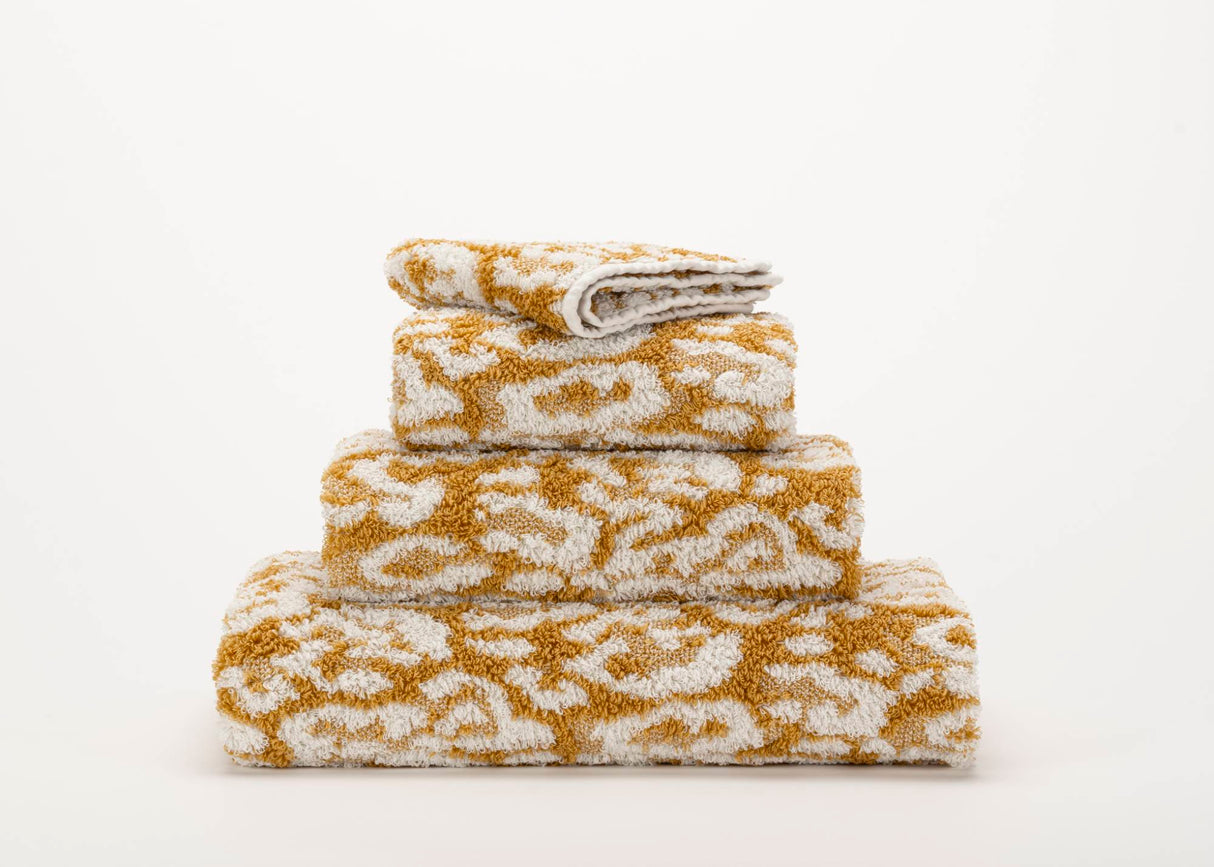 A&H Sauvage Towels in 840 Gold. 100% Egyptian Cotton Extra-Long Staple