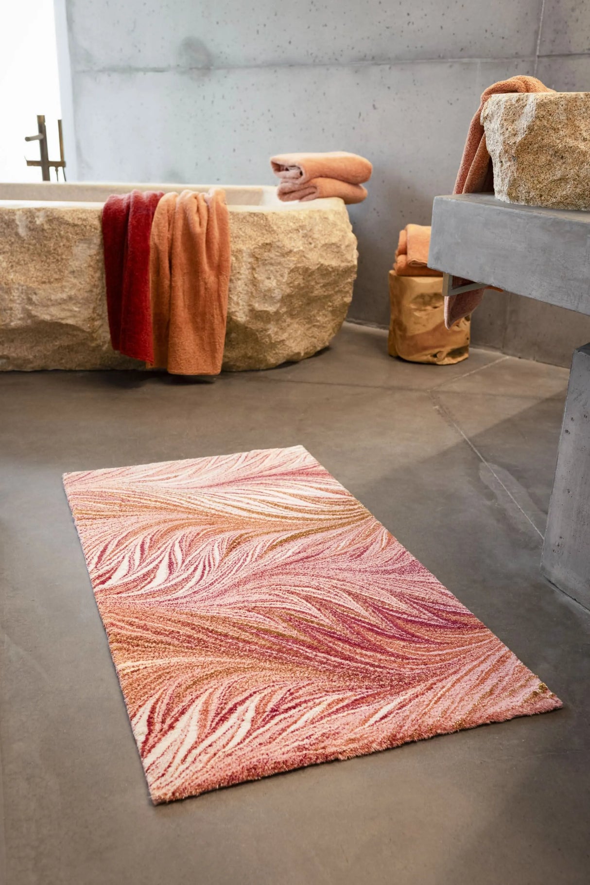 A&H Sissy Bath Rug in 515 Rosette. Two Available Sizes