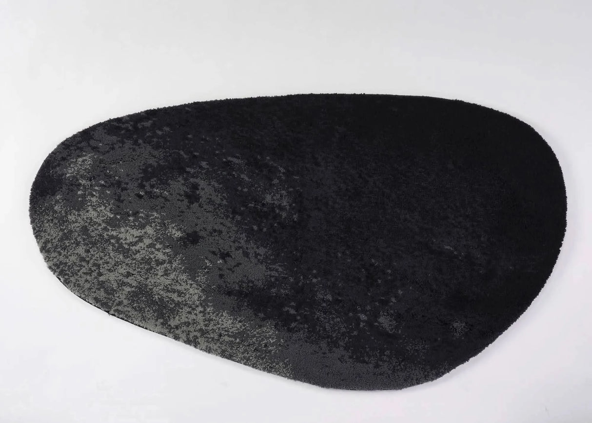 A&H Stone Bath Rug in 990 Black, 27 x 47" | 70 x 120 cm