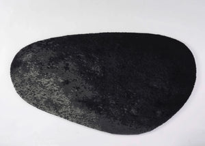 A&H Stone Bath Rug in 990 Black, 27 x 47" | 70 x 120 cm