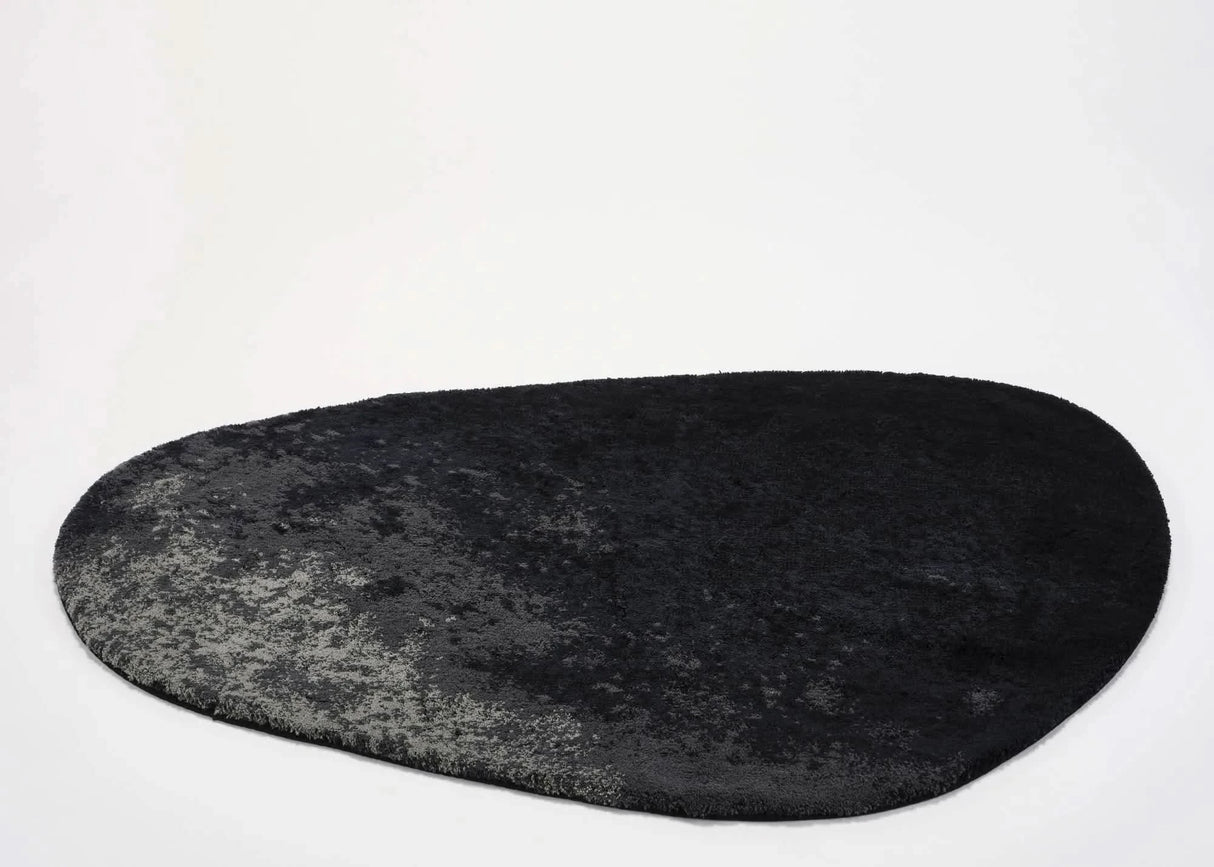 A&H Stone Bath Rug in 990 Black, 27 x 47" | 70 x 120 cm