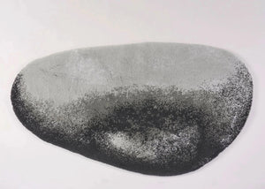 A&H Stone Bath Rug in 993 Metal, 27 x 47" | 70 x 120 cm