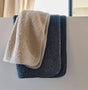 A&H Super Pile Hand Towels in 770 Linen and 307 Denim