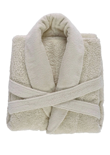 A&H Super Pile Robe in 101 Ecru