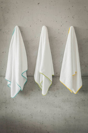 A&H Surf Towels, left-to-right: 302 Lagoon, 165 Apple Green and 830 Banane