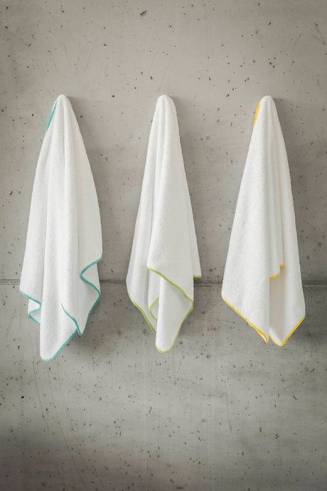 A&H Surf Towels, left-to-right: 302 Lagoon, 165 Apple Green and 830 Banane