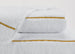A&H Lara Embroidered Towel in 108 Gold. Lara base colour is always 100 White
