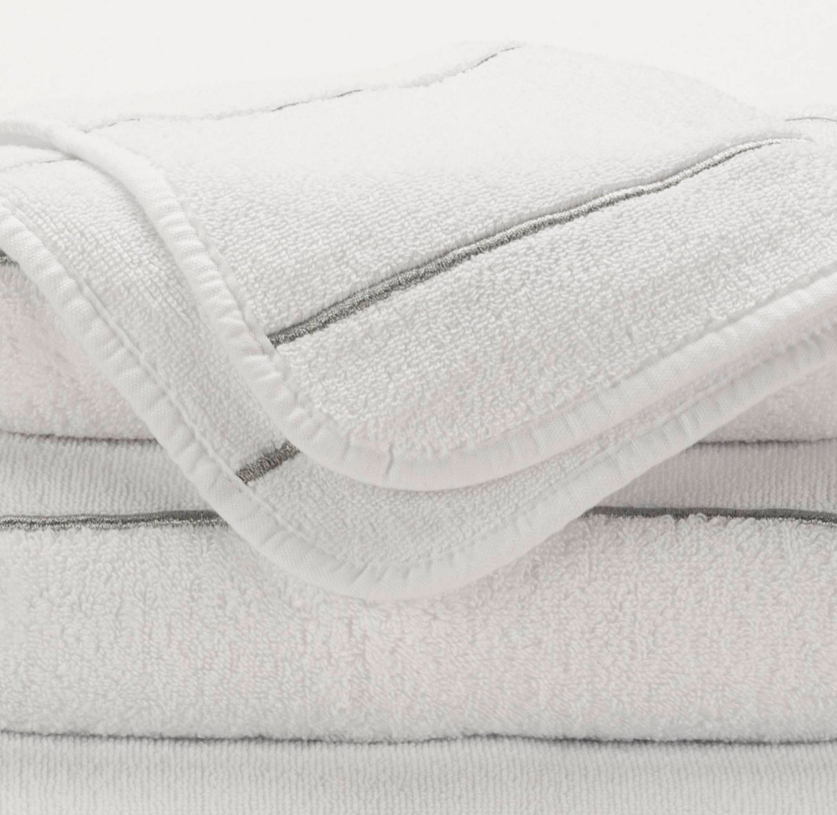 A&H Lara Embroidered Towel in 109 Silver. Lara base colour is always 100 White