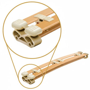 The middle 6 pairs of suspension slats feature adjustable firmness for precise body alignment