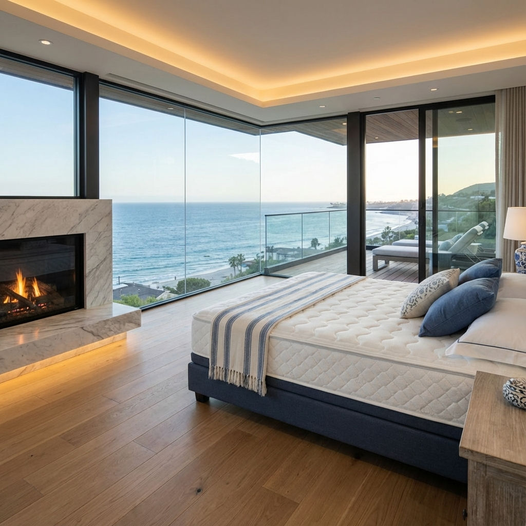 Our Berlin Hybrid Mattress on an Ergomotion Ascend Lift & Tilt Adjustable Bed