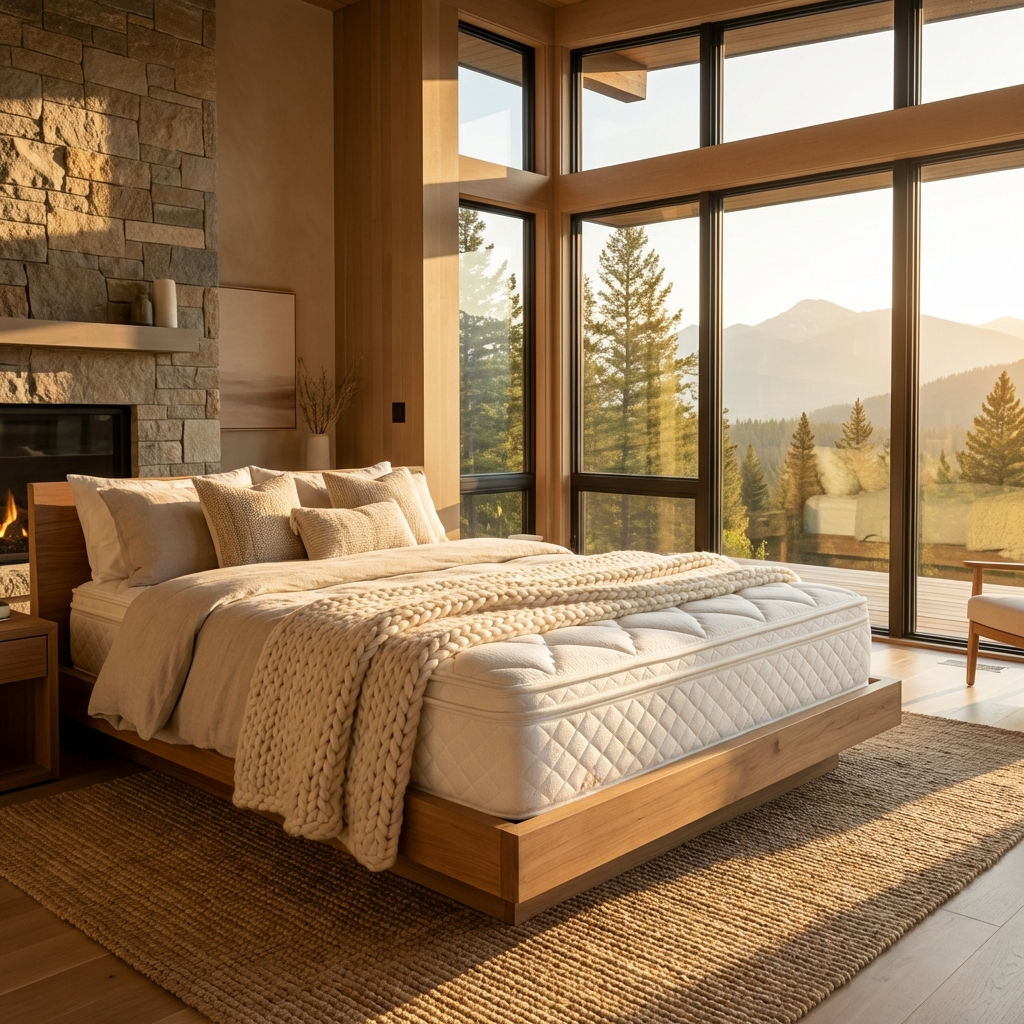 Our BE Cairo mattress features over 6,000 pocket springs across 3 layers (in king size) combined with camel down, sheep's wool, organic cotton and 100% natural Vita Talalay latex