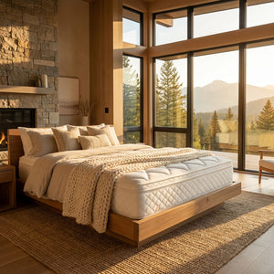 Our BE Cairo mattress features over 6,000 pocket springs across 3 layers (in king size) combined with camel down, sheep's wool, organic cotton and 100% natural Vita Talalay latex