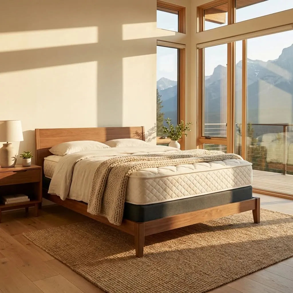 Camel down, plein-air sheep's wool, organic cotton and 100% natural Vita Talalay latex combine to create the best latex mattress