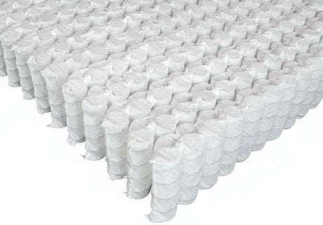 Our European Interactive encased springs feature alternating rows of taller and shorter springs.