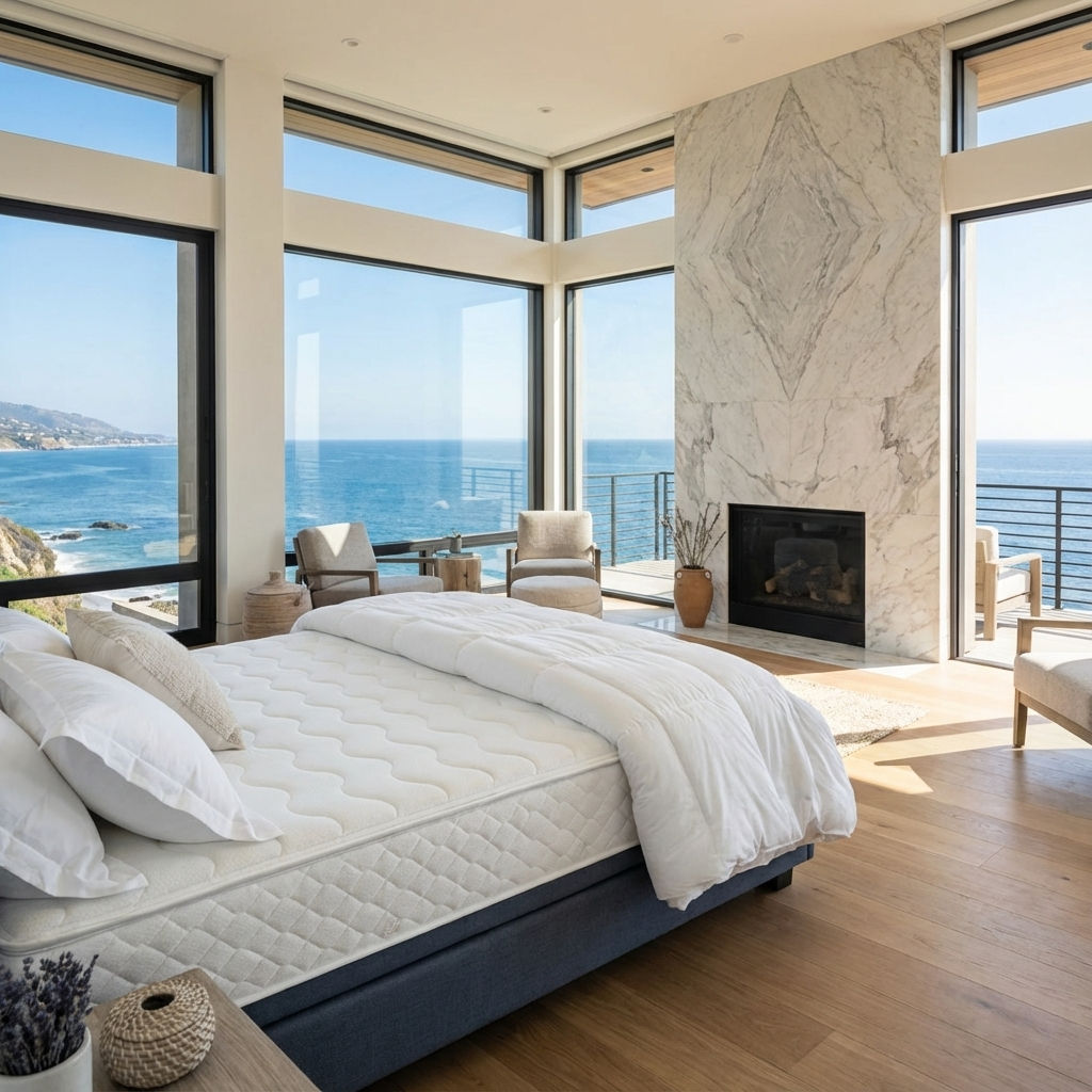 Our Malmö Hybrid Mattress on an Ergomotion Ascend Lift & Tilt Adjustable Bed