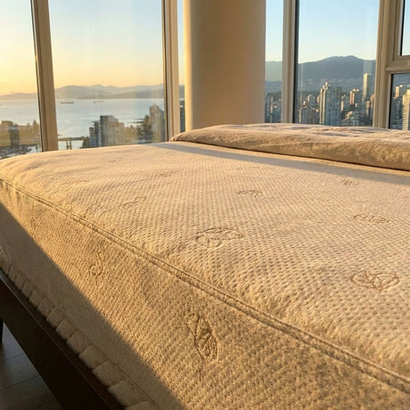 Knit in Germany, the BE organic cotton mattress pad is fully machine washable and dryable for easy care