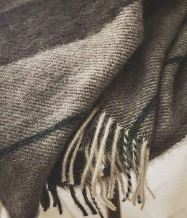 Bolivie Filet Bleu Paon (Bolivia, Stripe in Peacock Blue) - 100% Pure Alpaca