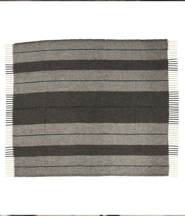 Bolivie Filet Bleu Paon (Bolivia, Stripe in Peacock Blue) - 100% Pure Alpaca