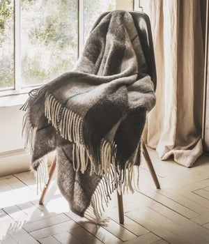 Bolivie Filet Bleu Paon (Bolivia, Stripe in Peacock Blue) - 100% Pure Alpaca