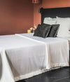 Cashmere blanket in Blanc. 100% Cashmere by Brun de Vian-Tiran