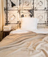 Cashmere blanket in Crème. 100% Cashmere by Brun de Vian-Tiran