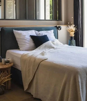 Junin Blanket in Crème by Brun de Vian-Tiran of France @ TMASC in Canada