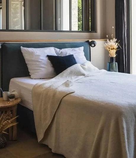 Junin Blanket in Crème by Brun de Vian-Tiran of France @ TMASC in Canada
