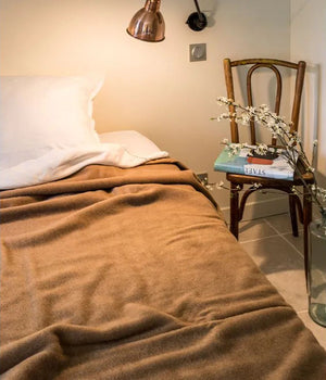 Camel Naturel, 100% Camel Hair blanket by Brun de Vian-Tiran