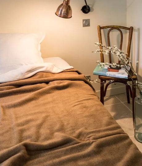 Camel Naturel, 100% Camel Hair blanket by Brun de Vian-Tiran