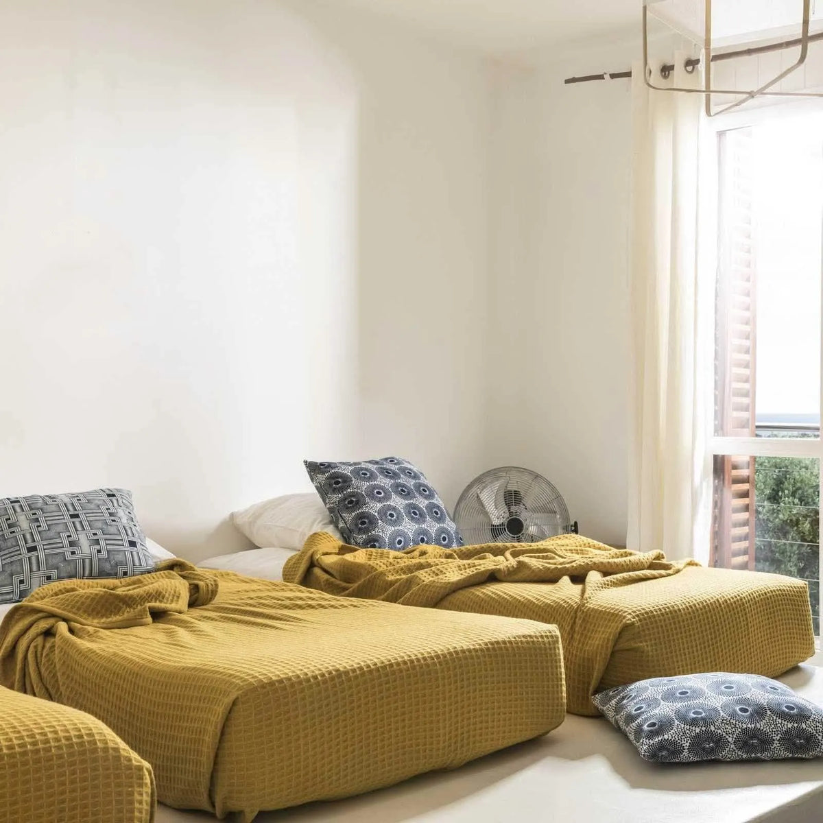 Nuage Blanket in Moutarde by Brun de Vian-Tiran of France @ TMASC in Canada