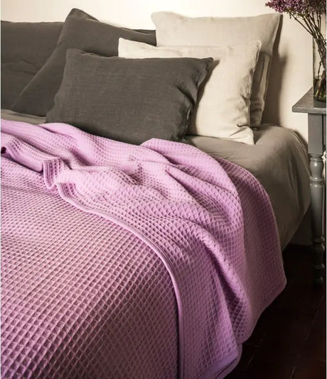 Nuage blanket in Glycine by Brun de Vian-Tiran. Available in Canada & USA @ TMASC