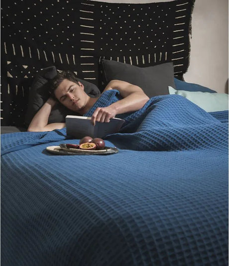 Nuage blanket in Prusse by Brun de Vian-Tiran. Available in Canada & USA @ TMASC