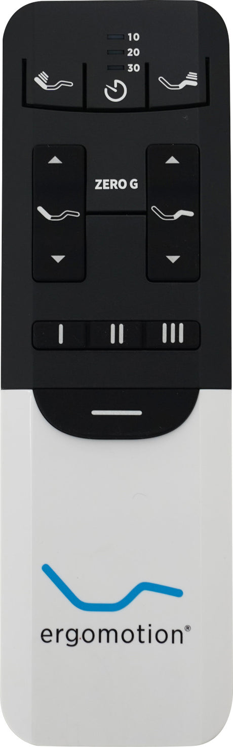 The remote features backlit buttons for easy viewing at night.