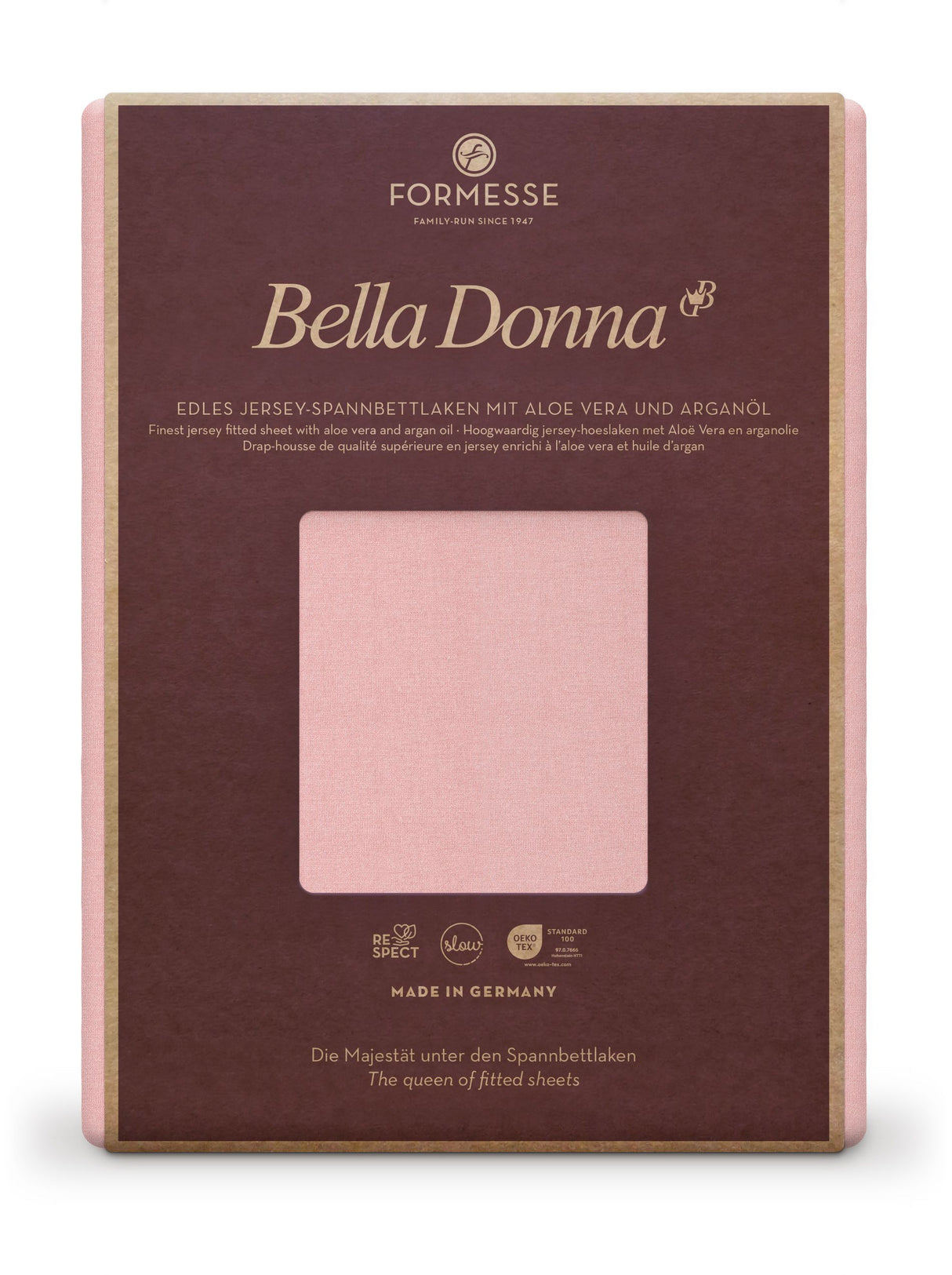 Formesse Bella Donna fitted sheets are sustainably packaged
