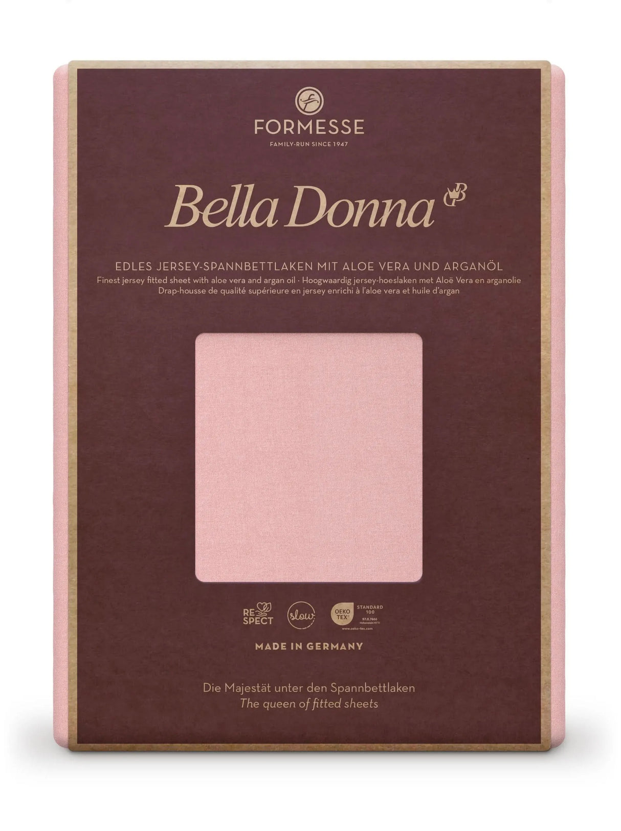 Formesse Bella Donna fitted sheets are sustainably packaged