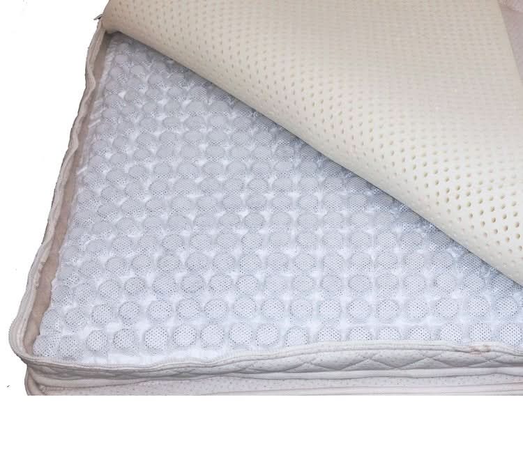 Our hybrid latex + micro pocket spring mattress topper has a higher coil count than most mattresses!