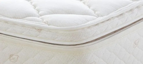 A closeup of the finishing details for all Berkeley Ergonomics mattress toppers