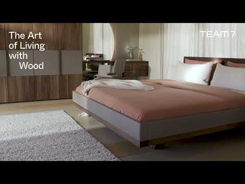 TEAM 7 riletto bed + valore wardrobe + aye chair + sidekick side table. video: TEAM 7