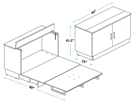 Dimensions of the Cape Cod Sleep Chest in Queen Size