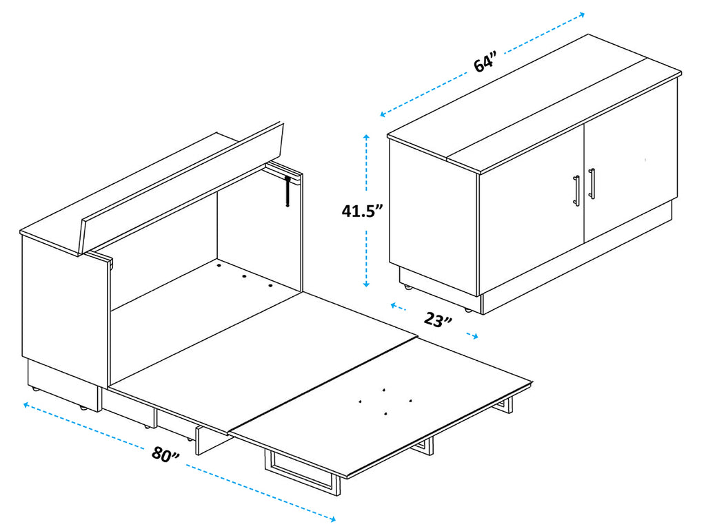 Dimensions of the Cape Cod Sleep Chest in Queen Size
