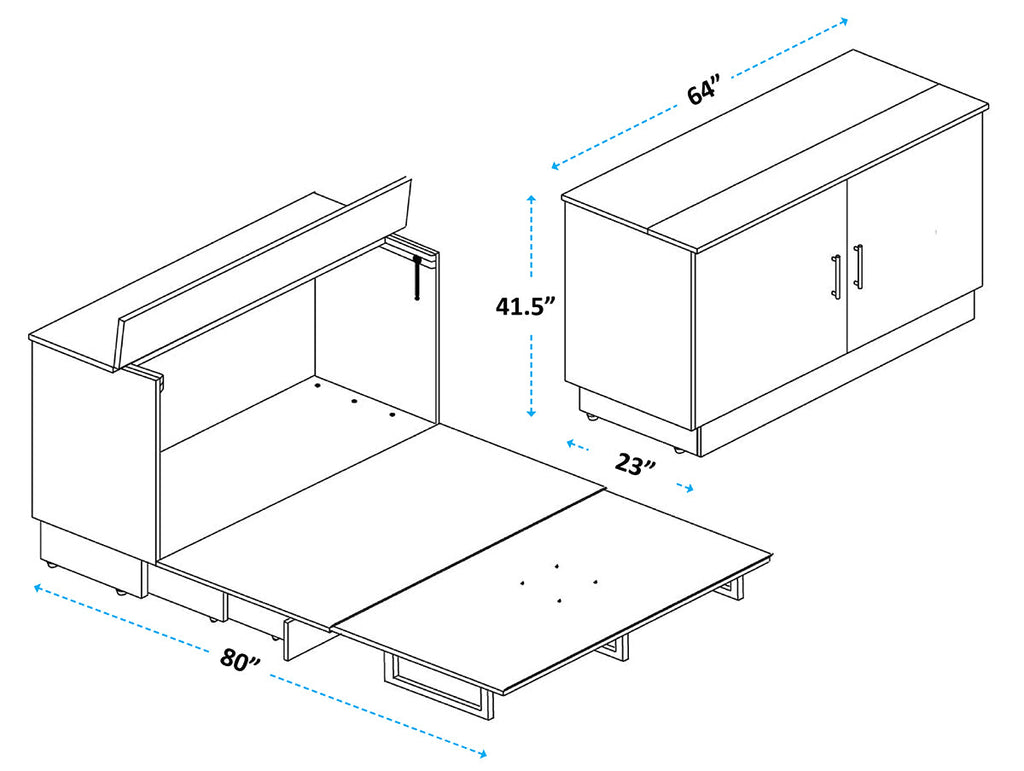 Dimensions of the Stockholm Sleep Chest in Queen Size