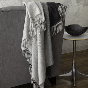 St Genève Aria Throw in Charcoal gradient colourway