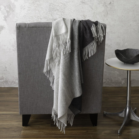 St Genève Aria Throw in Charcoal gradient colourway