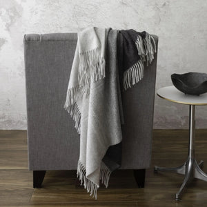 St Genève Aria Throw in Charcoal gradient colourway
