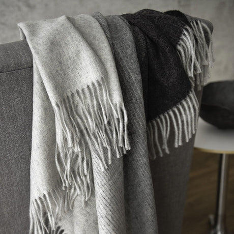 St Genève Aria Throw in Charcoal gradient colourway