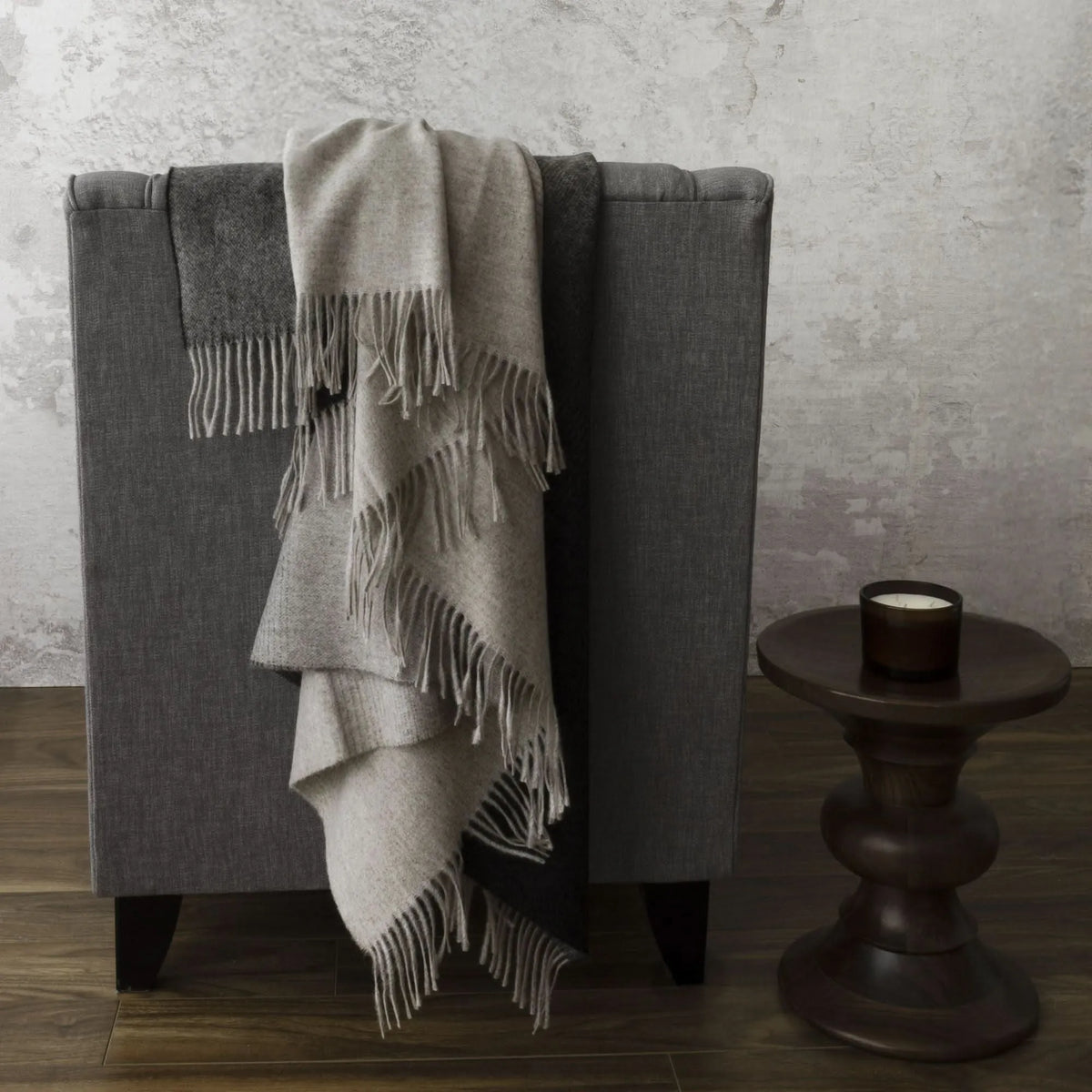 St Genève Aria Throw in Crimini gradient colourway