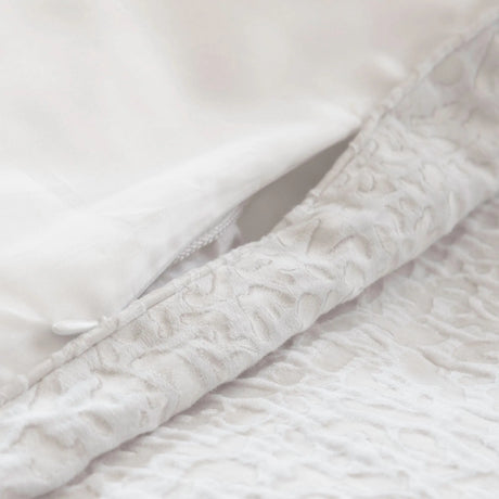 St Genève Athena Blanca duvet cover - reverse/back is Capri Cloud