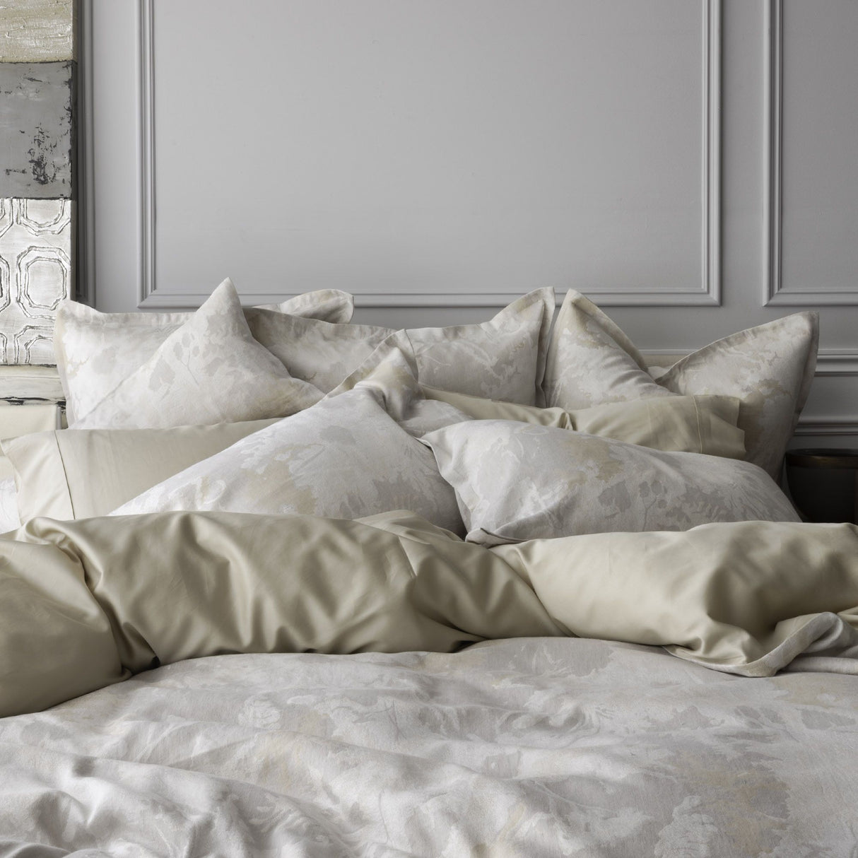 St Genève Blossom Duvet Cover in Parchment colourway